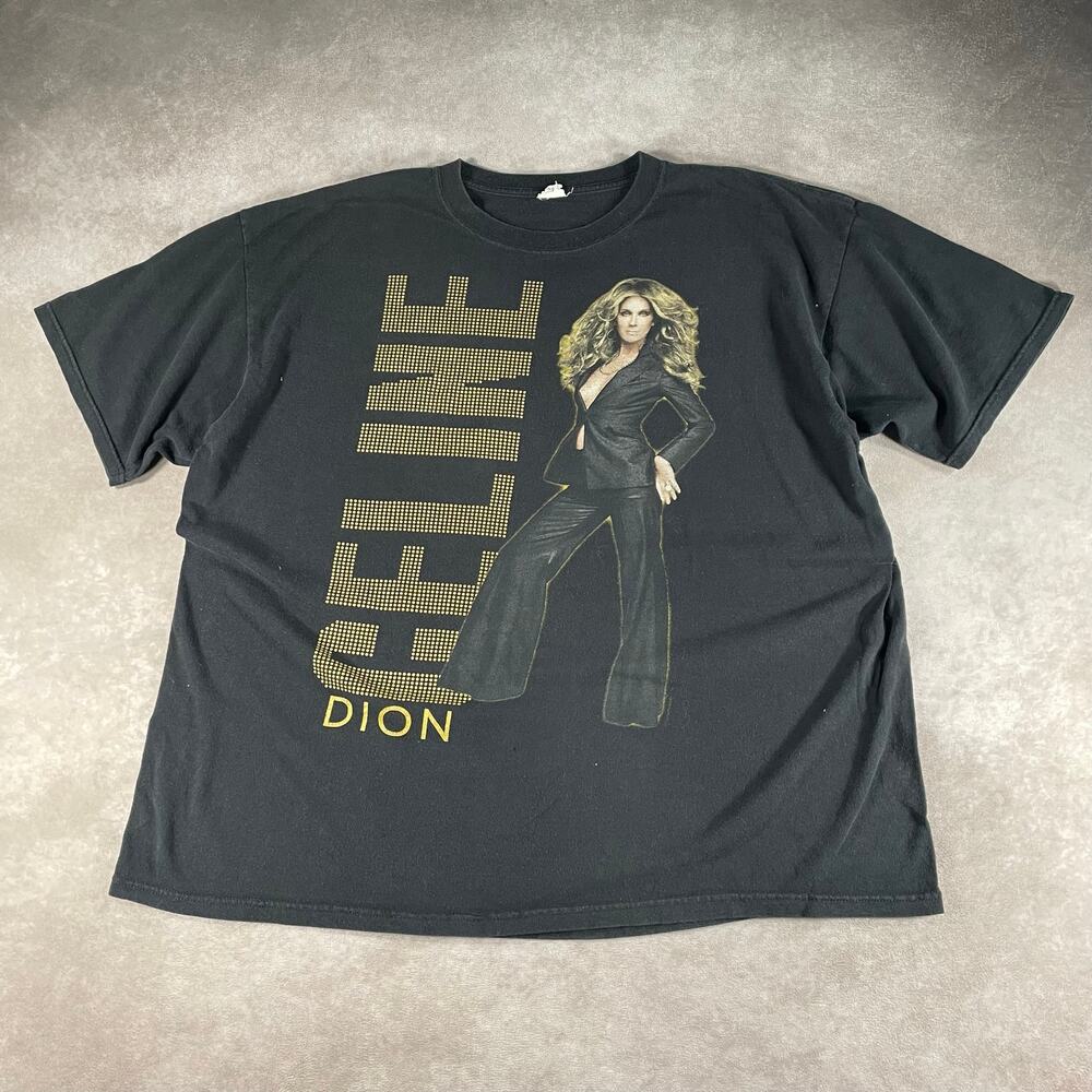 2009 Celine Dion World Tour Merch Music Pop T-shirt Mens 2XL